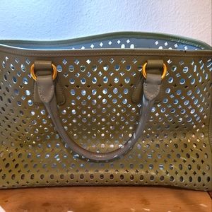 Prada Saffiano Perforated Tote Bag